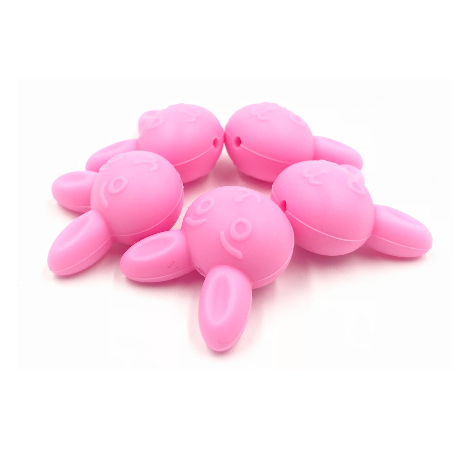 Venta al por mayor Cute Animal Teethers Silicone Beads 50pcs